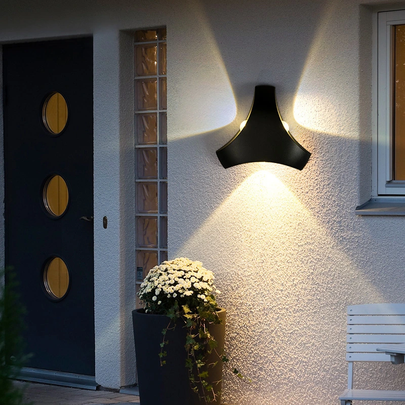 Wholesale Cross-Border Dedicated LED Three-Fork Outdoor Wall Light Simple Compact Amazon Bedside Garden Door Lighting