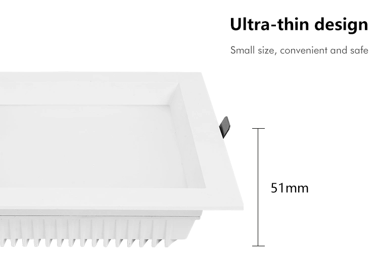 Allway Commercial Wall Washer Down Light Recessed LED Slim Square Downlight