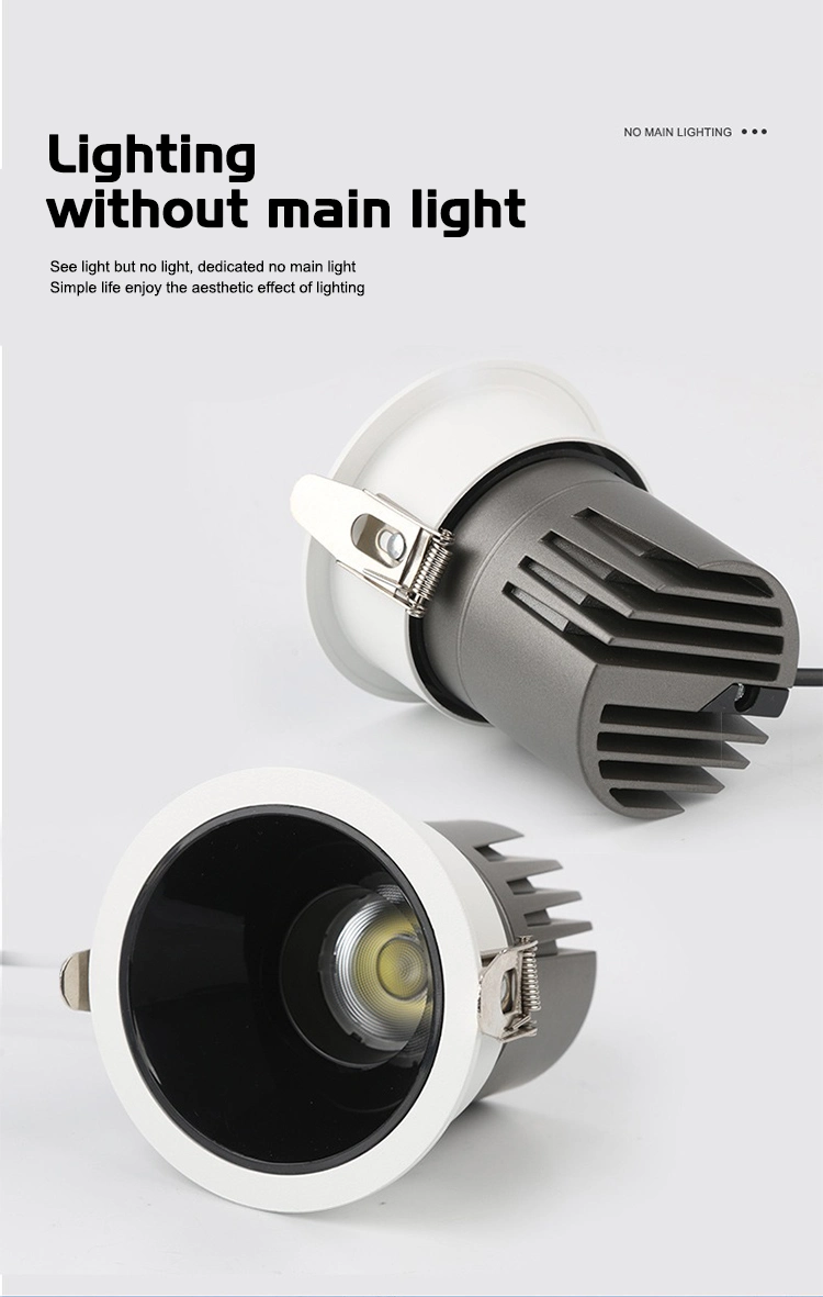 Adjustable Ceiling Recessed 10W LED Downlight Deep Anti-Glare Spot Light