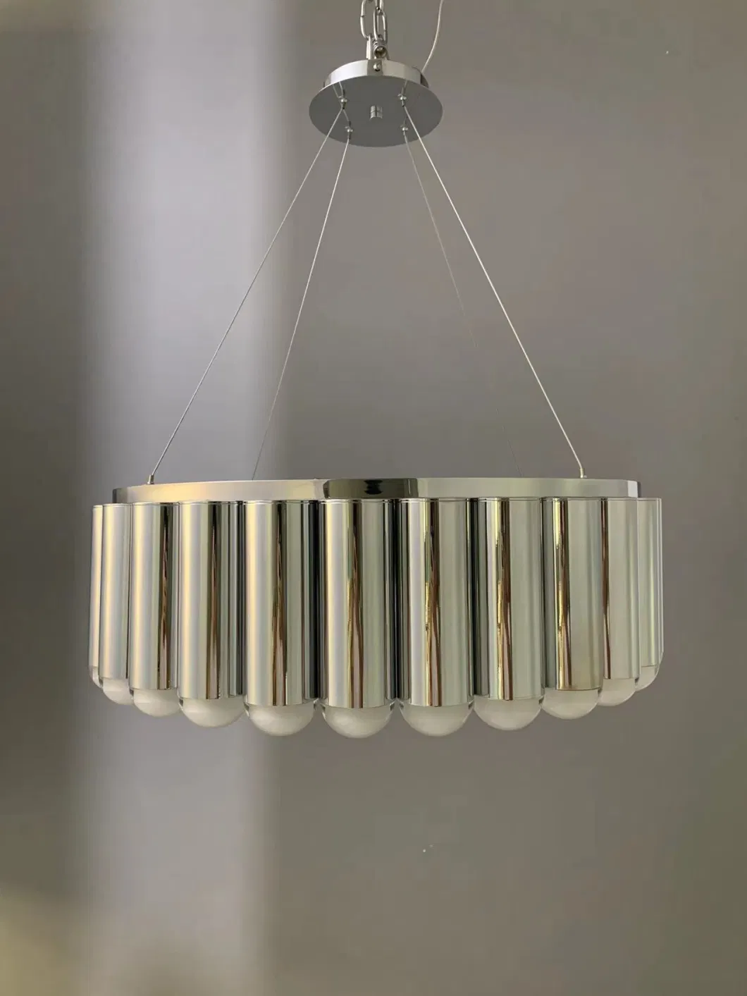 Lee Broom Carousel Aluminium Pipe Round Acrylic Shade Indoor Lighting Pendant Lamp