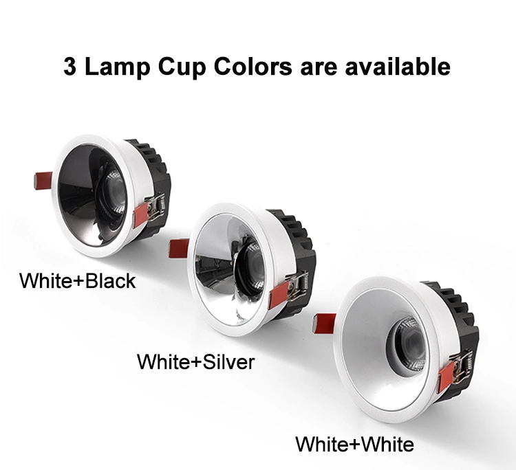 Factory Wholesale Ceiling Lamp Recessed COB Downlight Adjustable LED Indoor Lighting Fixture